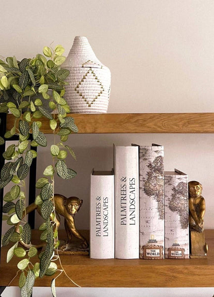 Paniers berbères blancs et dorés