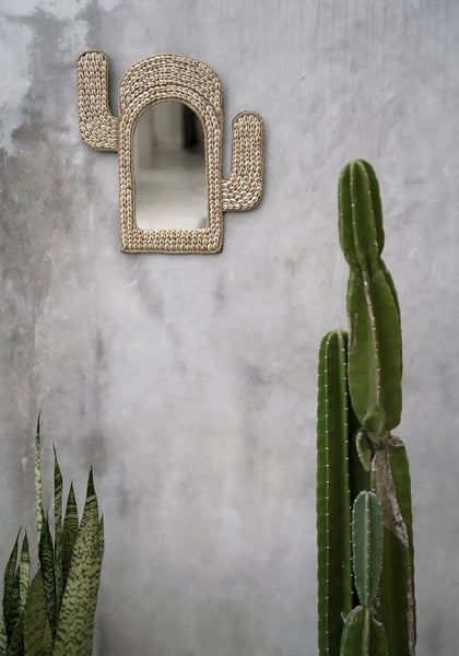 Miroir Coquillage Cactus - Blanc