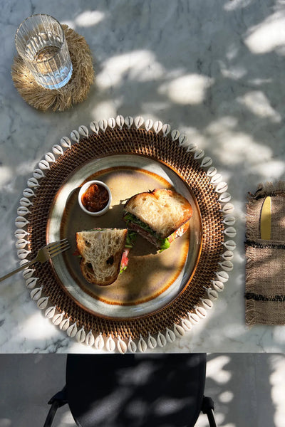 Napperon Coquillage De Colonial - Naturel Bruin