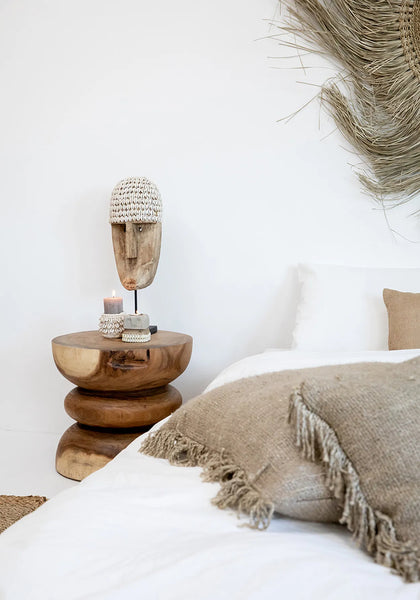 Le Cowrie Macramé Kaarshouder - Naturel - S