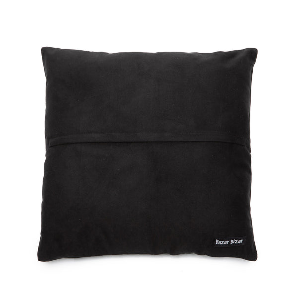 Housse de coussin The Four Panel Leather - Noir - 40x40