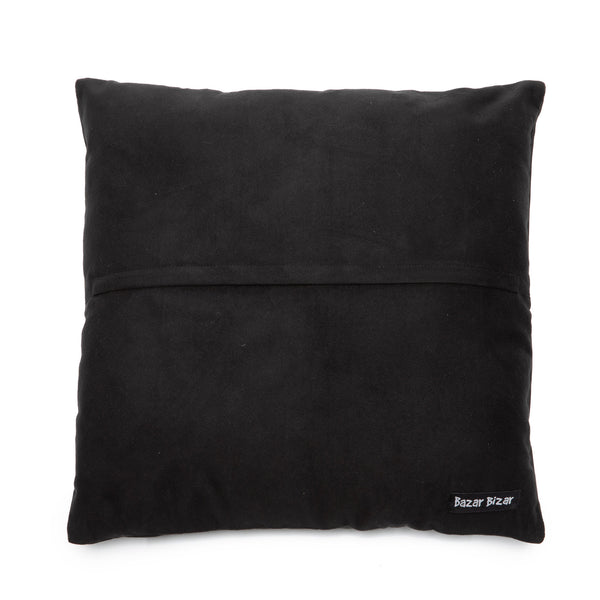 Housse de coussin The Four Panel Leather - Noir - 60x60
