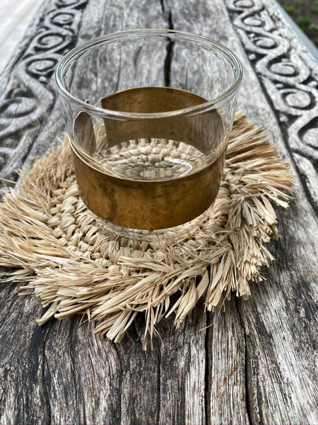 Dessous de Verre Fringe Raphia - Naturel