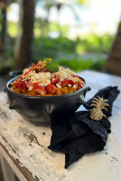 La Serviette en Lin - Noir - Lot de 4