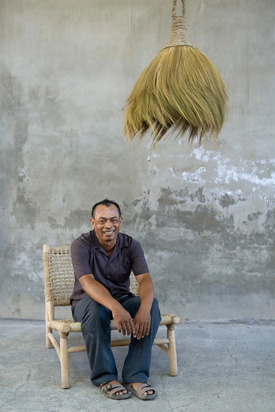 La Lampe Suspendue Makiki - Naturel - L