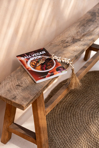 Le porte-clés raphia en arête de poisson - blanc naturel