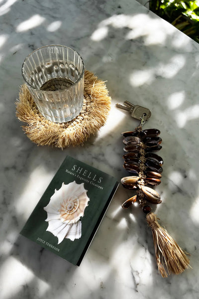 Le Porte-Clés Raphia Fishbone - Noir Naturel