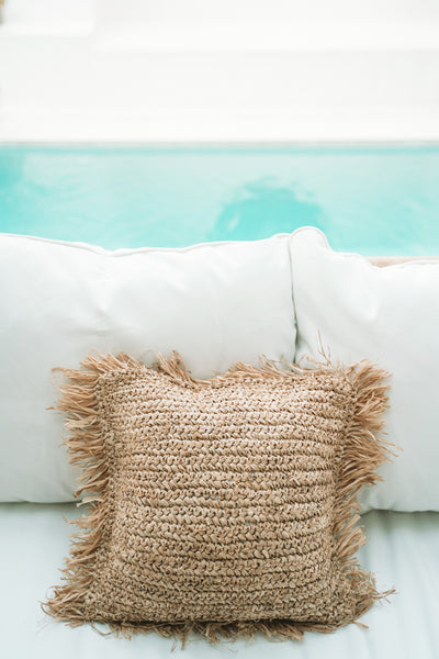 La Housse de Coussin Raphia - Carré - Naturel - 40x40