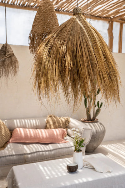 La Lampe à Suspension Rayung Hut - Naturel - L