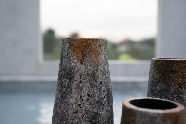 Le Vase Spooky - Gris Antique - L