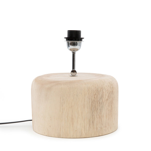 Le pied de lampe de table en bois de teck - Naturel