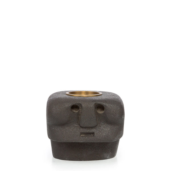 Bougeoir Statue #27 de Sumba - Noir