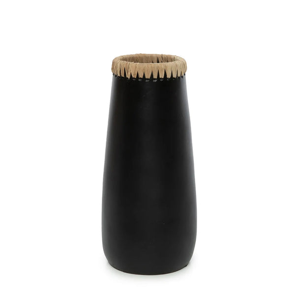 Le Vase Sneaky - Noir Naturel - L