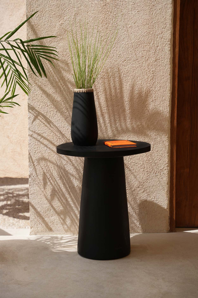 Le Vase Sneaky - Noir Naturel - L